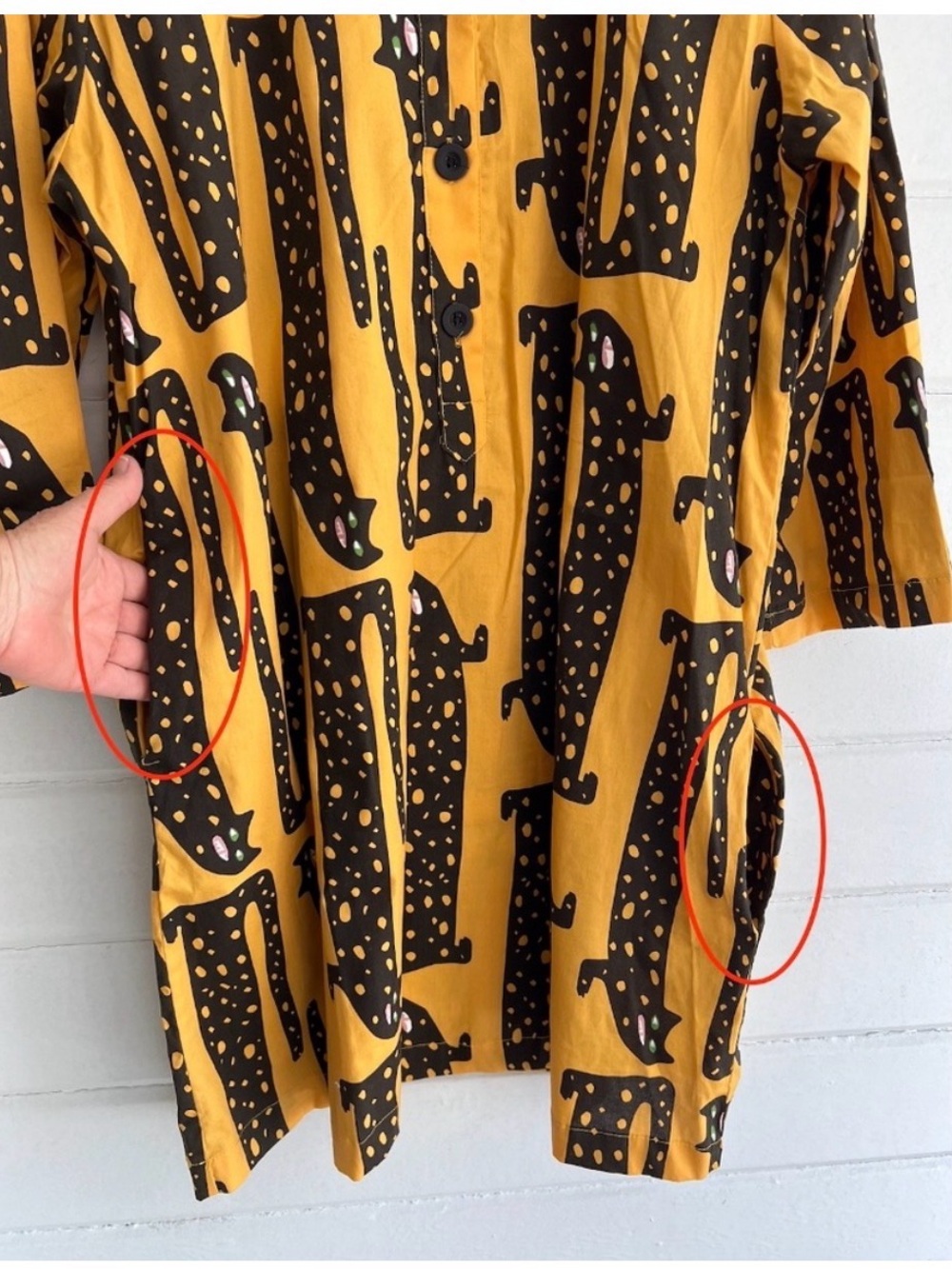Nooworks Nico dress/tunic in yellow/black Long Cat - Picture 3 of 10